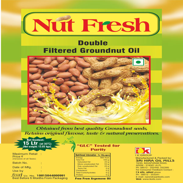 Nutfresh Double Filtered Groundnut Oil pack
